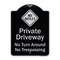 Signmission Designer Series-No Turn Around Or Trespassing With No Outlet Symbol, 24" H, BS-1824-9945 A-DES-BS-1824-9945 - alternate 1